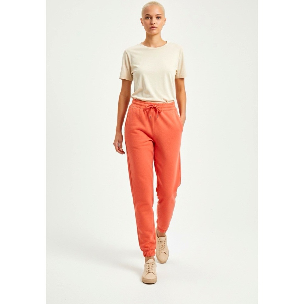 Lululemon Orange Jogger Pants Women's Size 8-10 Drawstring Elastic Waist Tapered